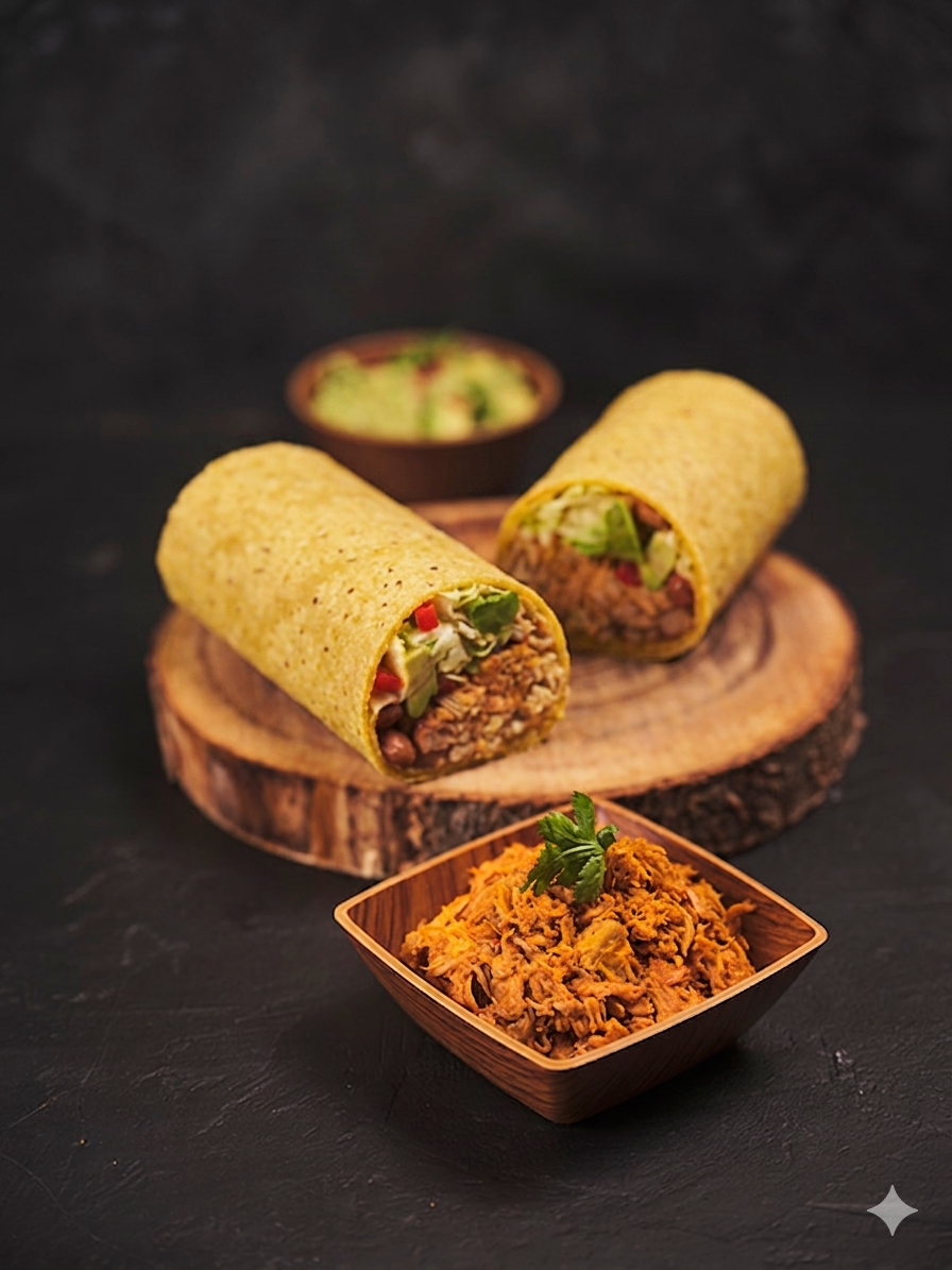 X7 Tinga Vegana (Tortilla de Maíz)